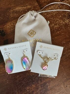 Kendra Scott Daphne Link and Chain Necklace & Kendra Scott Elle Drop Earrings